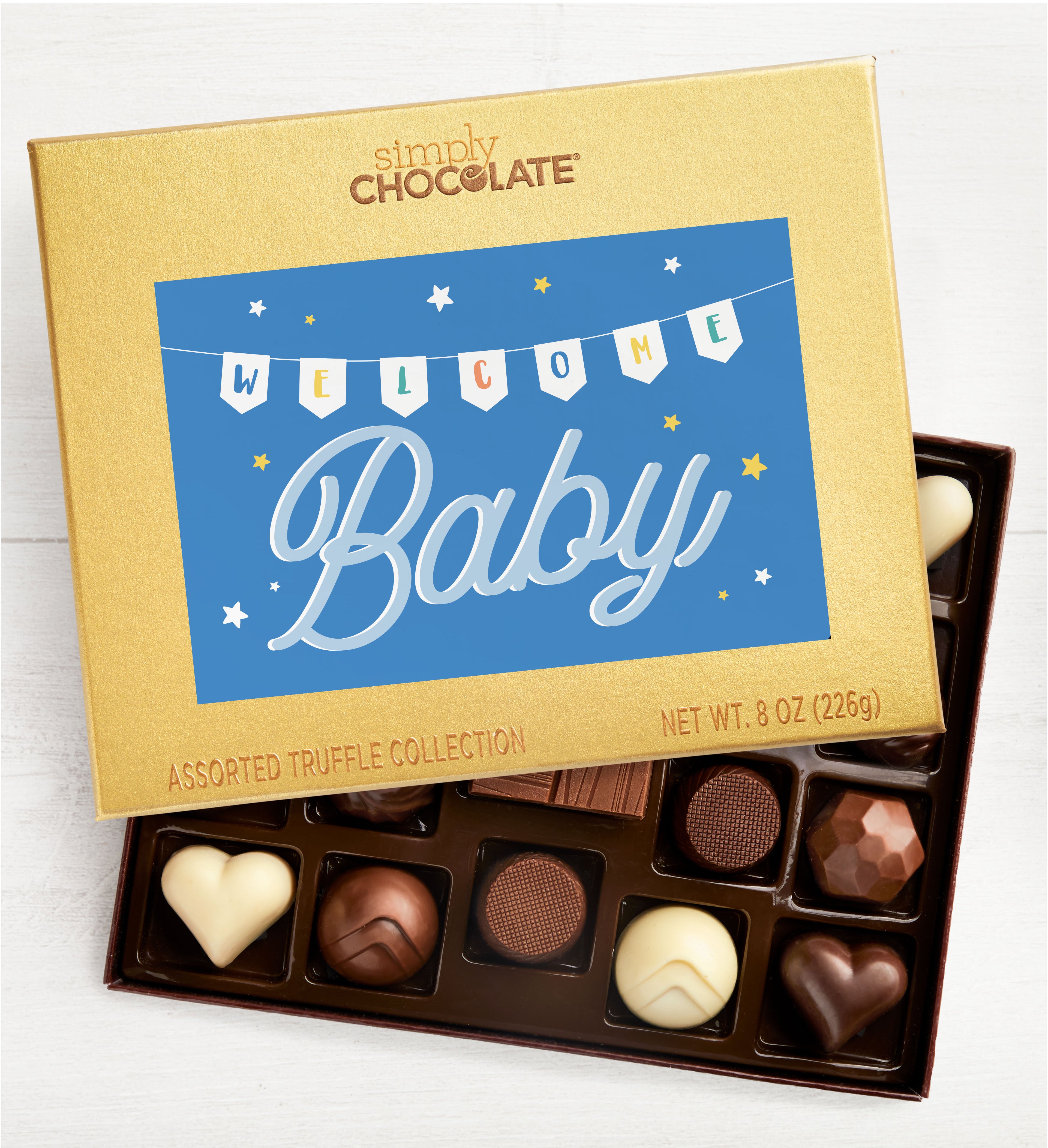 Welcome Baby Boy 19pc Chocolate Box